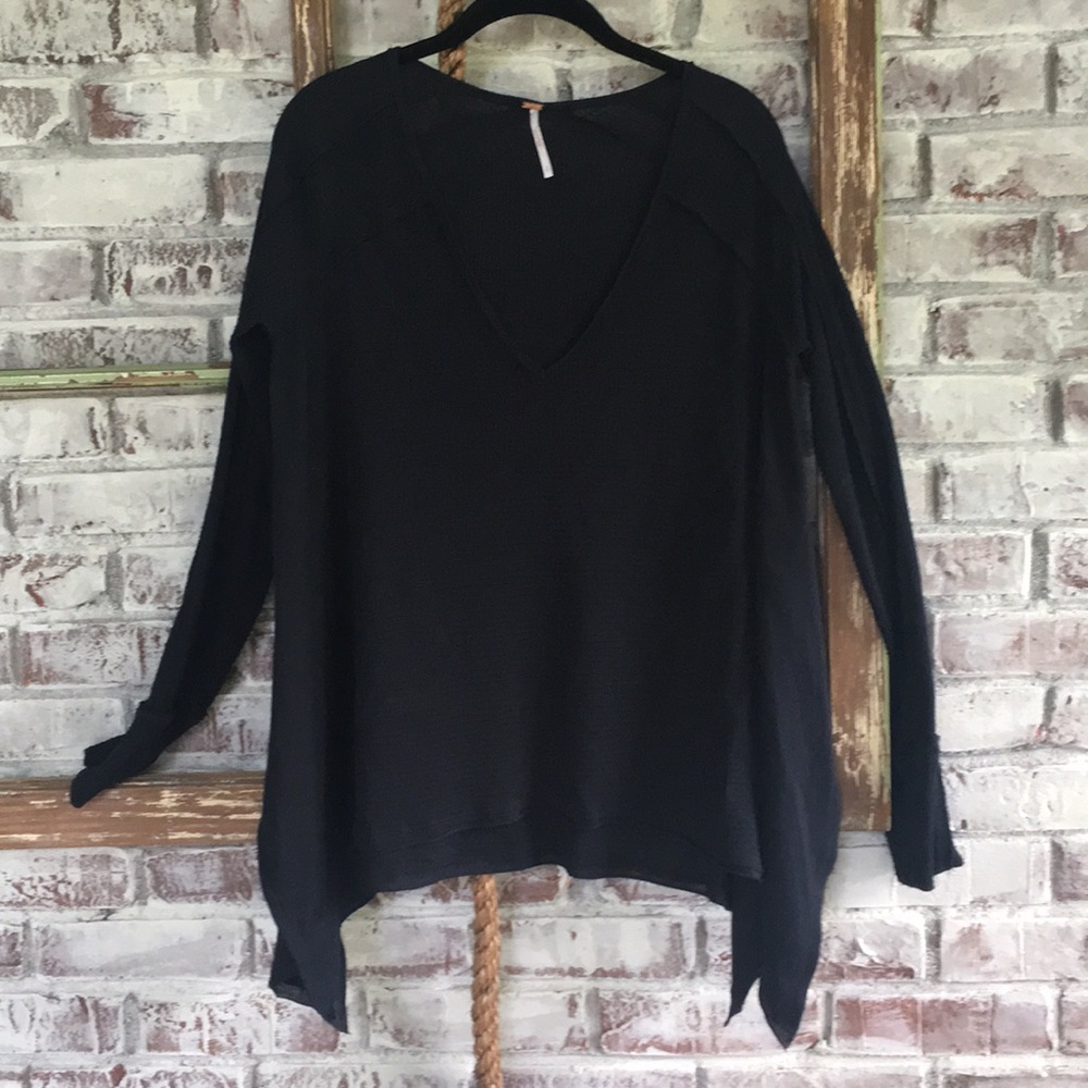 Free People size S waffle knit top